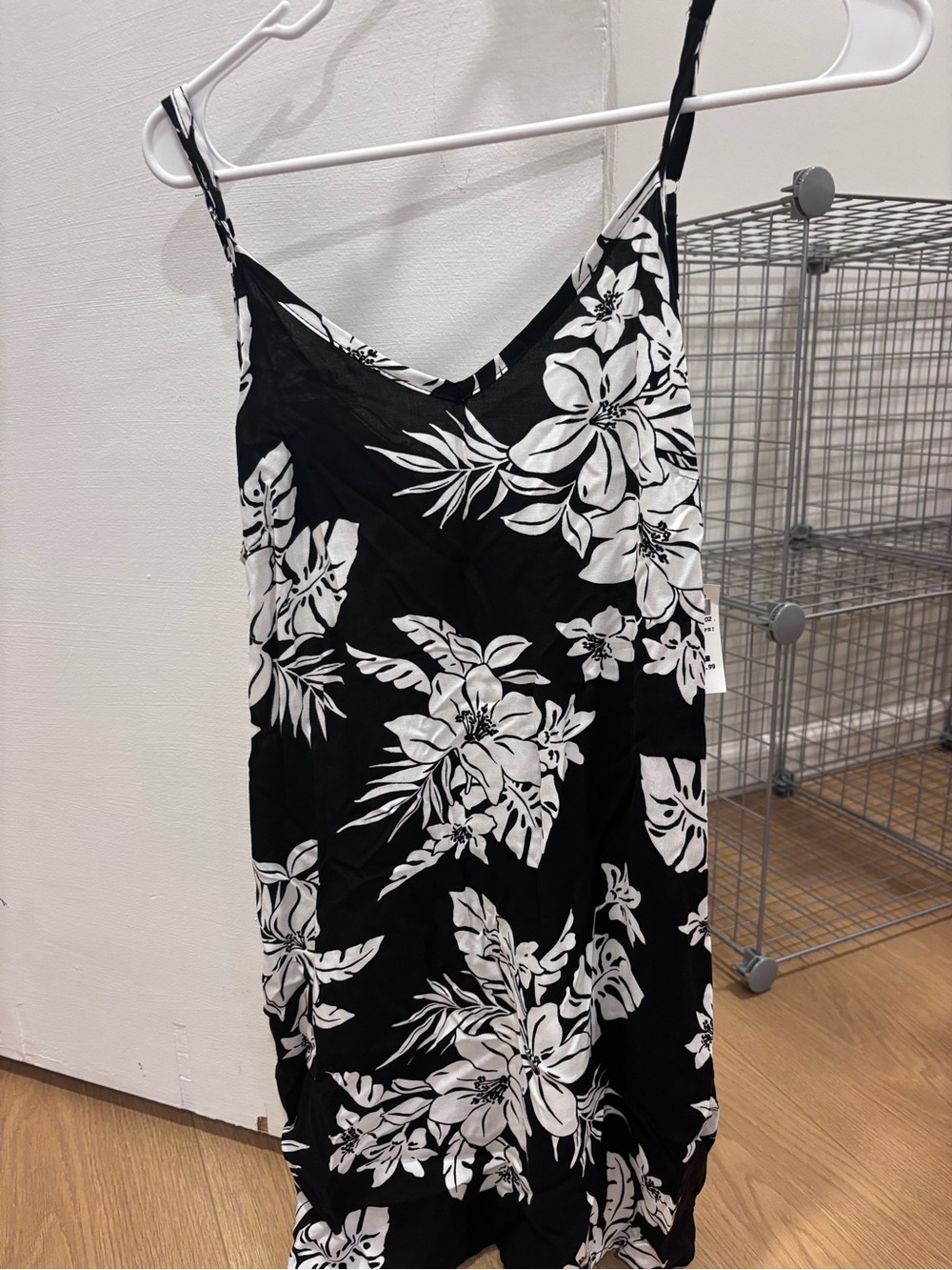 Black & White Floral Dress NWT